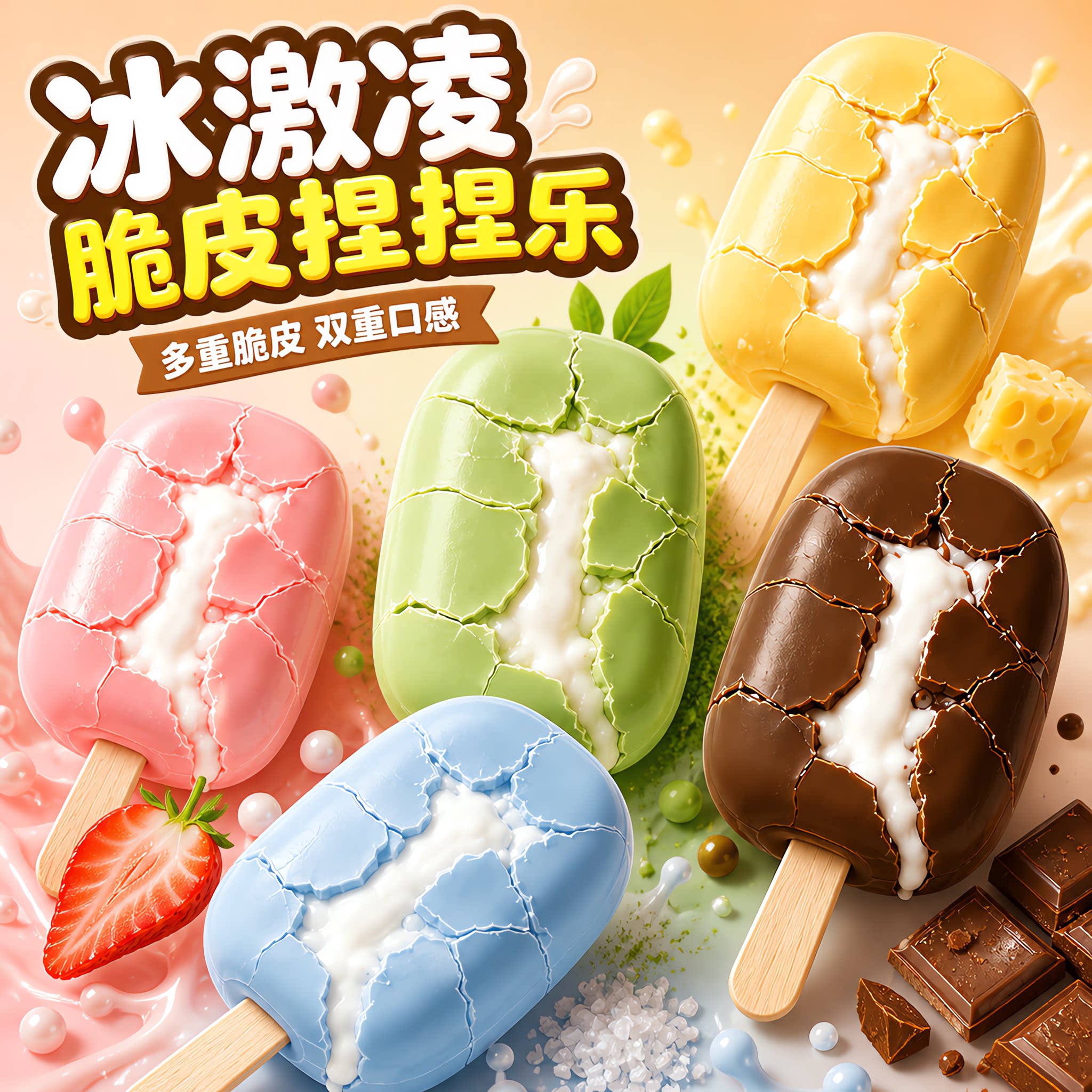 儿童脆皮雪糕制作材料包捏捏乐超软脆皮手作球女孩生益智解压玩具