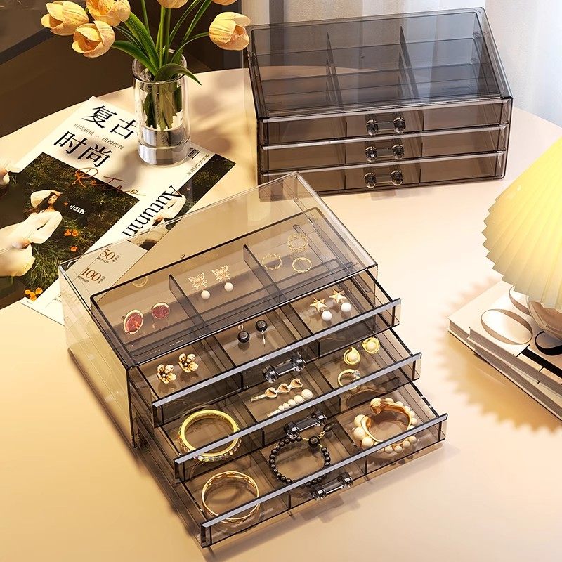 首饰收纳盒大容量多层耳环耳钉项链戒指首饰盒高档精致串珠整理盒,收纳整理,首饰盒,淘宝优惠券,粉丝福利购,淘宝优惠卷