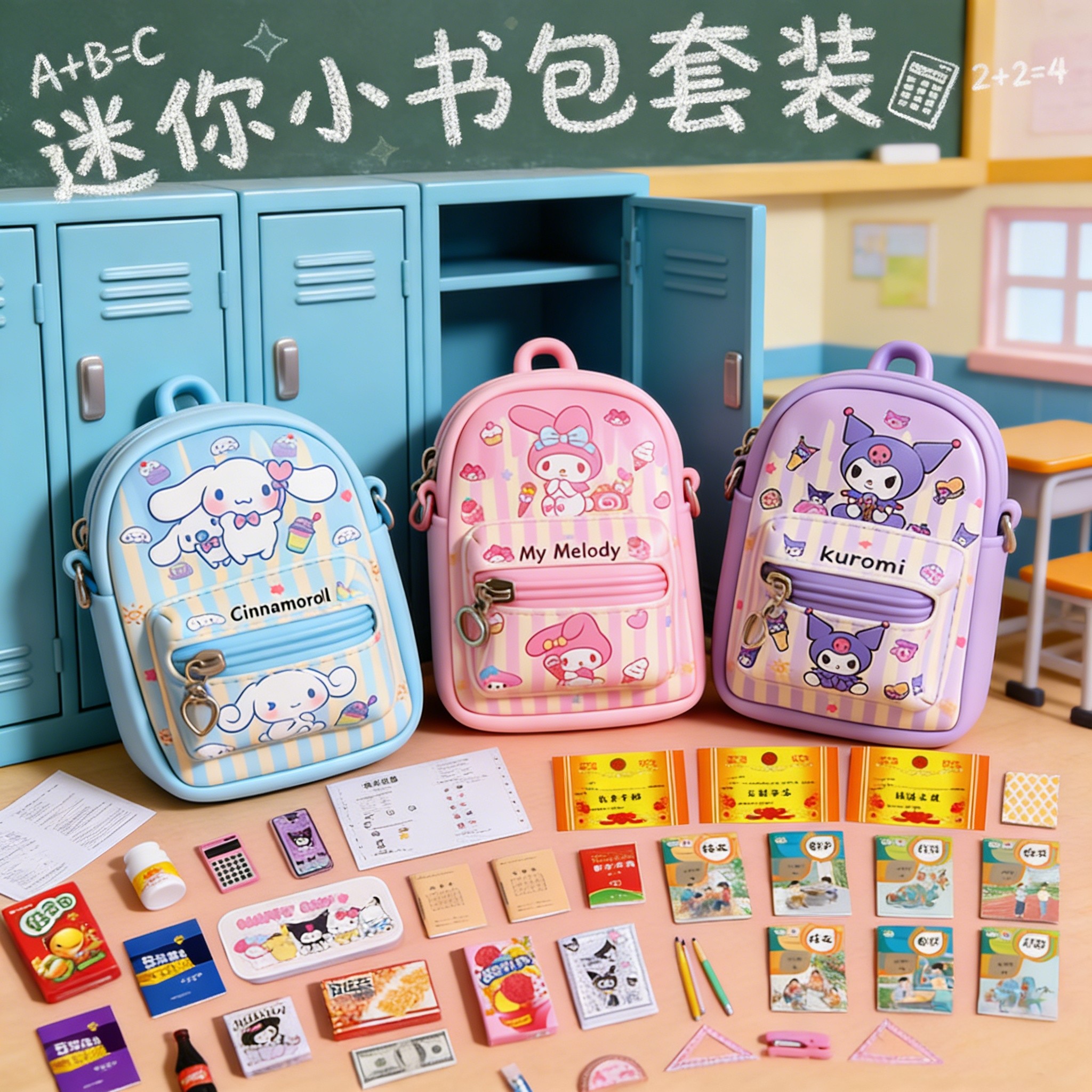 儿童斜挎包迷你小学生男女童包包2026新款玩具全套课本女孩子小包