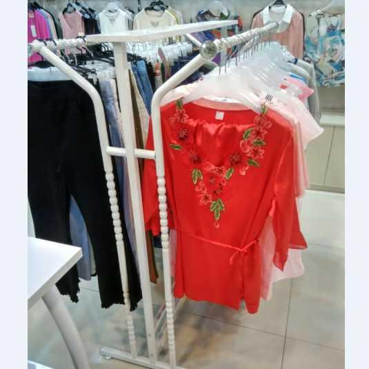 铁艺服装店展示架落地式中岛架女装童装店衣架服装架高档双排货架