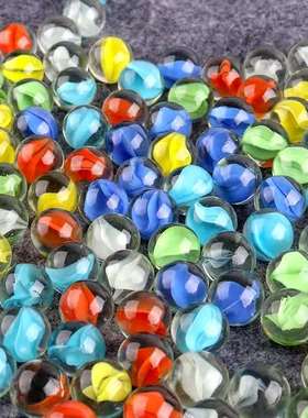 玻璃弹珠跳棋补珠园艺装饰颜色鲜艳弹珠机弹弹球老式玩