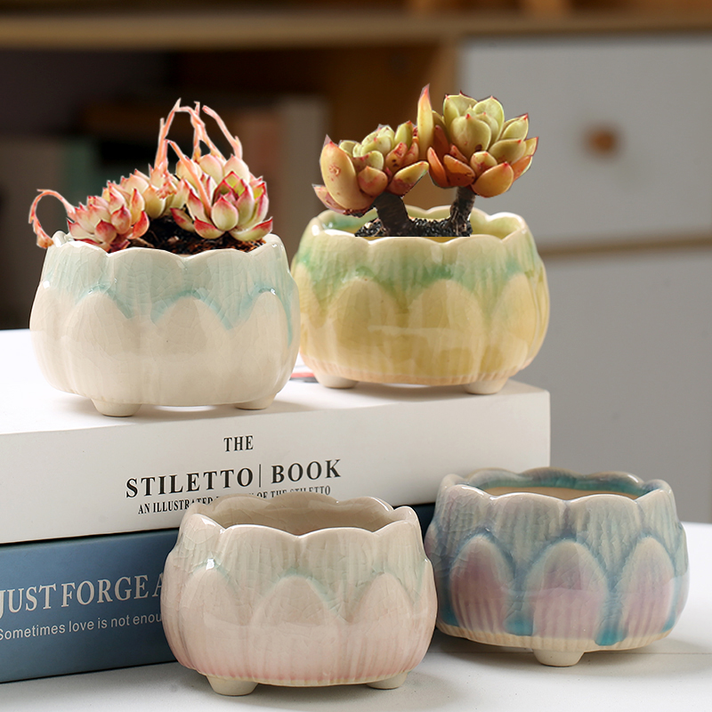 手绘装饰冰裂桌面简约创意陶瓷