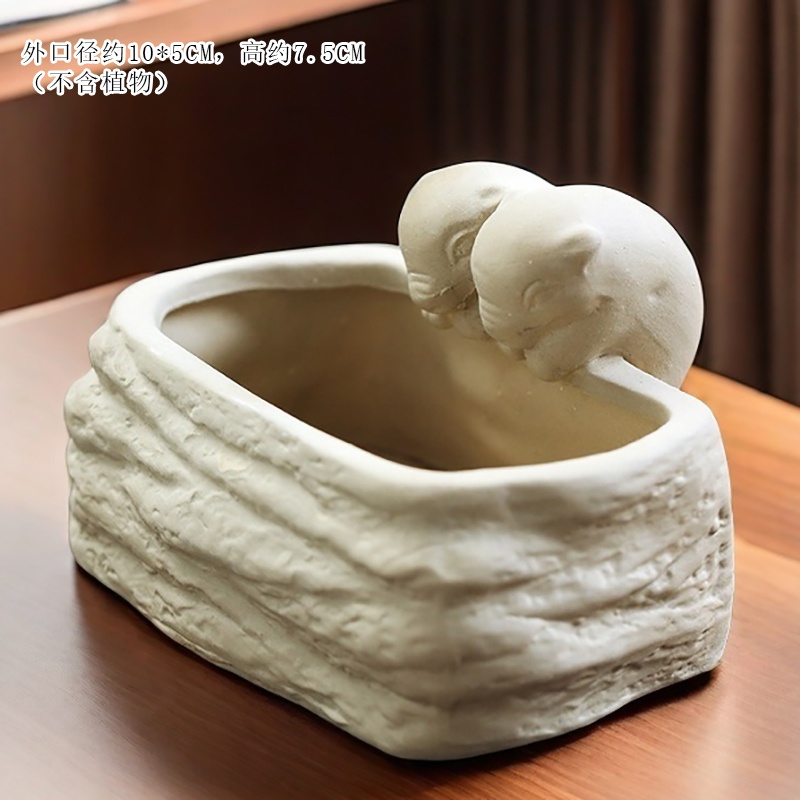 盆时代水培无孔铜钱草睡莲碗莲花盆陶瓷特价绿萝清仓创意卡通包邮