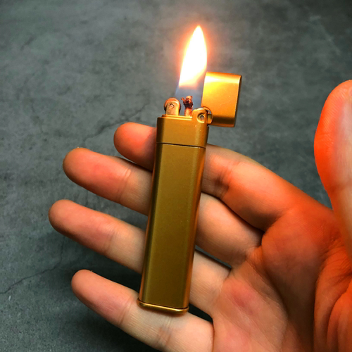 创意超薄迷你可放进烟盒里的打火机 砂轮加油老式打火机个性定制 - 封面