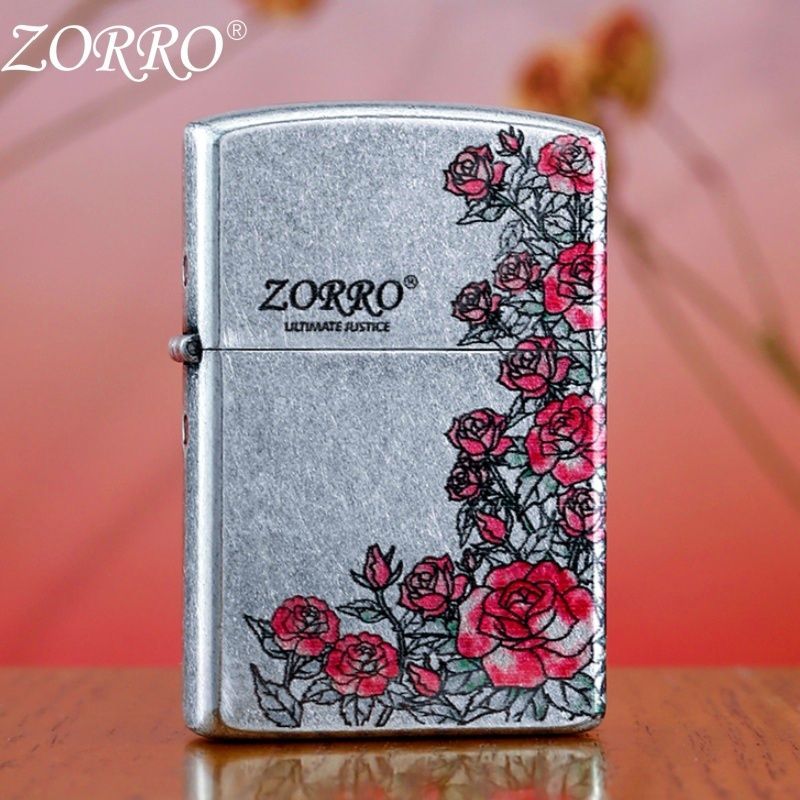 ZORRO复古煤油打火机男创意个性刻字送男友七夕情人节礼物老式砂