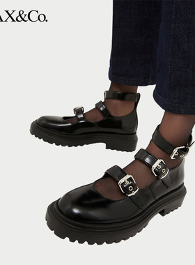 MAX&Co.春夏黑色搭扣芭蕾风格鞋6521034602maxco