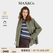 毛呢夹克6081156102 MAX&Co.双层羊毛衬衫 2026春夏新品