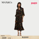 MAX&Co.夏日宽松双绉印花碎花衬衫 连衣裙长裙6226114102