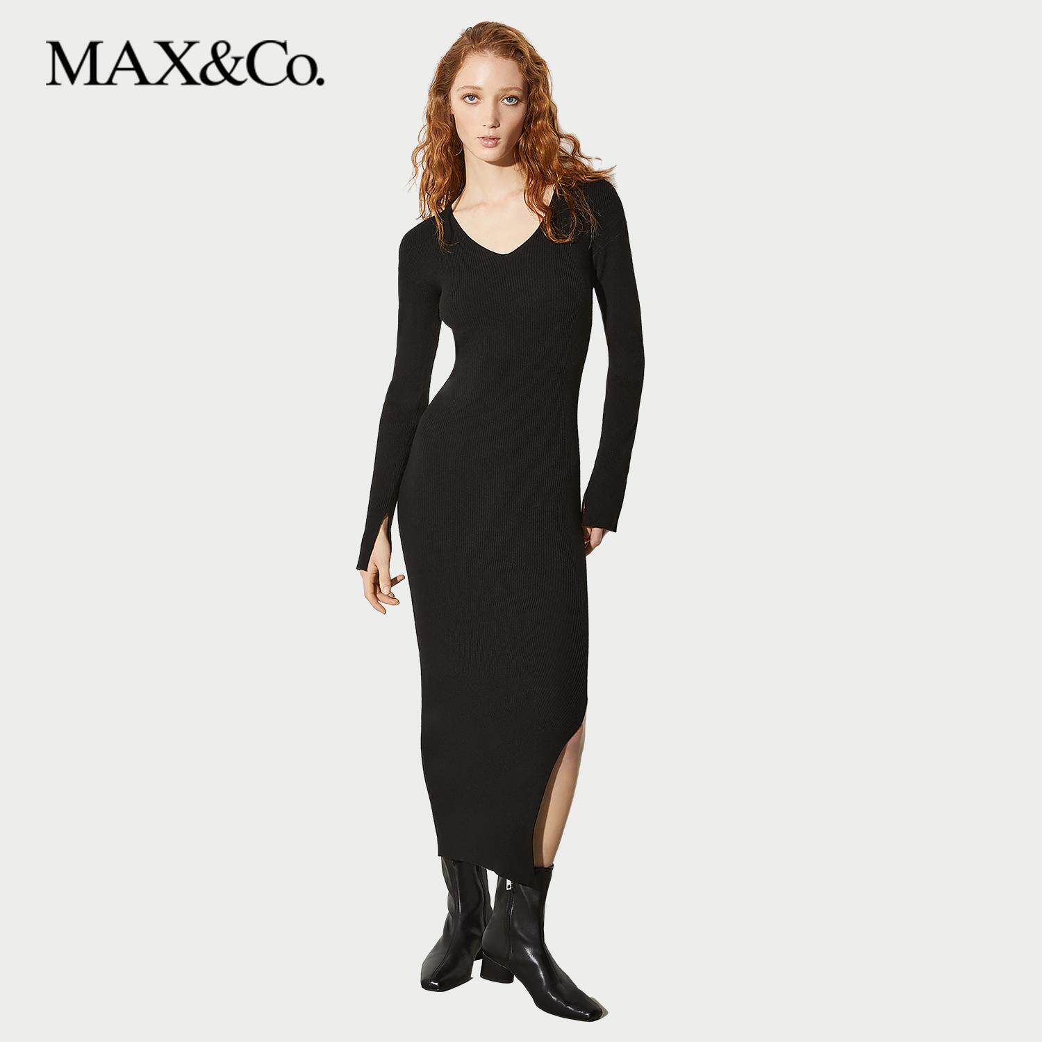 【甄选惠享】MAX&Co.2025春夏针织紧身连衣裙6321015102