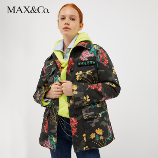 MAX&Co.2023春夏新款 花卉印花女士短外套7081053003001maxco