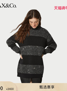 【甄选惠享】MAX&Co.2025春夏条纹毛衣套头衫针织衫6361125102