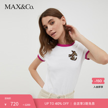 MAX&Co.秋冬新款 卡通装饰短袖T恤女7974992003001maxco