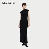 甄选惠享 MAX&Co.丝绒平纹针织连衣裙6626024502