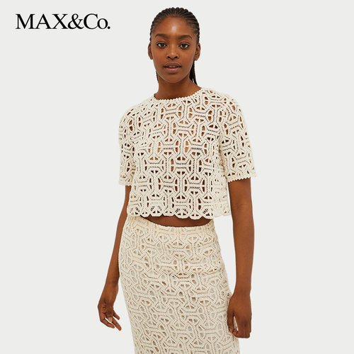 绳结编织平纹针织衫2024春夏