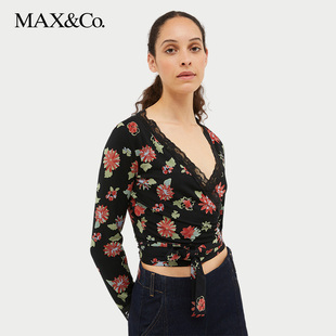 MAX&Co.春夏蕾丝边花卉印花上衣6951024202maxco
