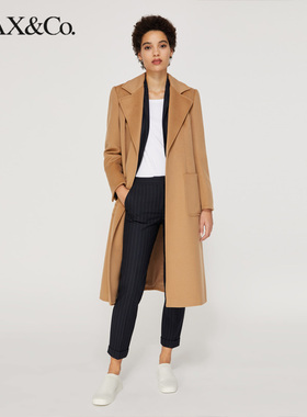 MAX&Co. RUNAWAY秋冬纯色中长款毛呢大衣女