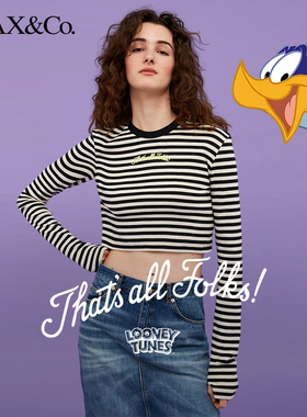 MAX&Co.春夏Looney Tunes短款纯棉T恤上衣897102