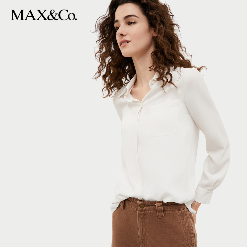 百搭长袖绉纹雪纺衬衫