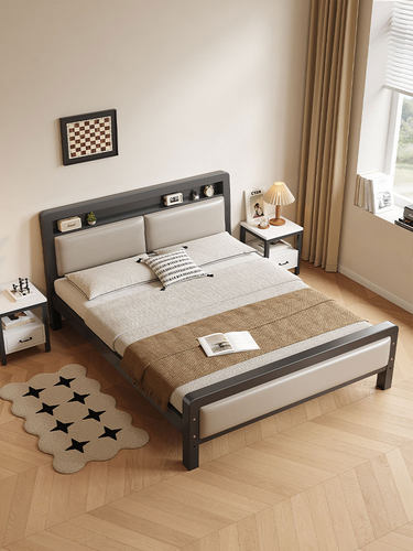 铁床双人床家用1.5单人床框架1.8铁床框架加厚铁床出租