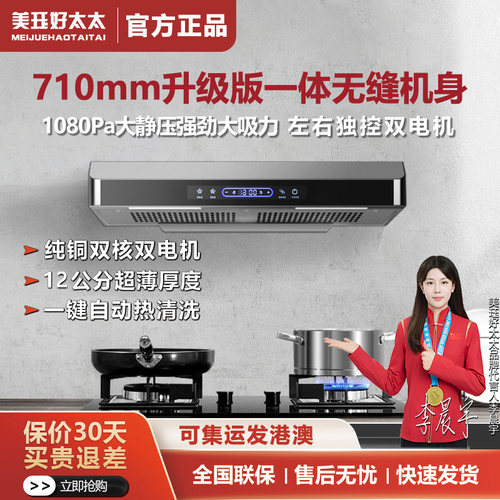 油烟机超薄小型中式顶吸