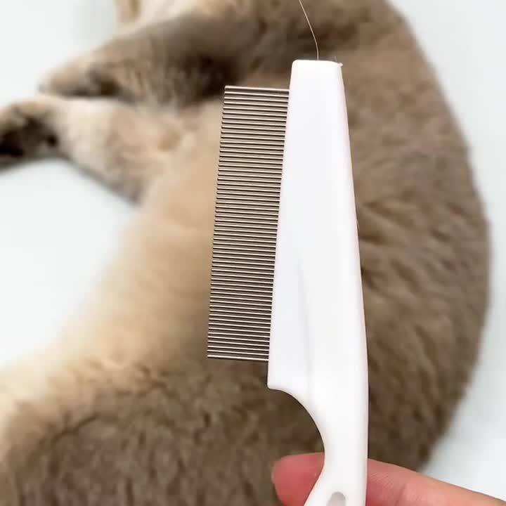 宠物狗狗猫咪用跳蚤梳除跳蚤梳子猫咪掉毛清理器不锈钢针去浮毛