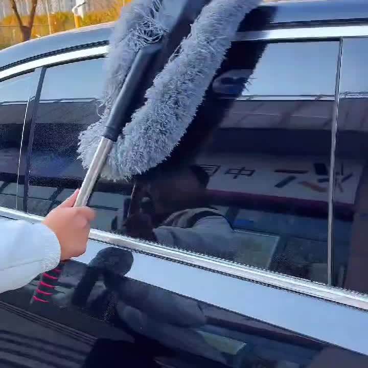 软毛除灰尘掸子伸缩擦车