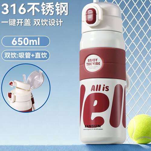 高颜值保温杯大容量双饮