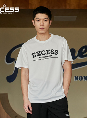 EXCESS爱可赛短袖男篮球运动T恤美式宽松休闲投篮训练圆领速干T