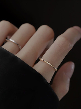 2023年新款银色戒指女简约ins 小众潮酷可调节时尚不易掉