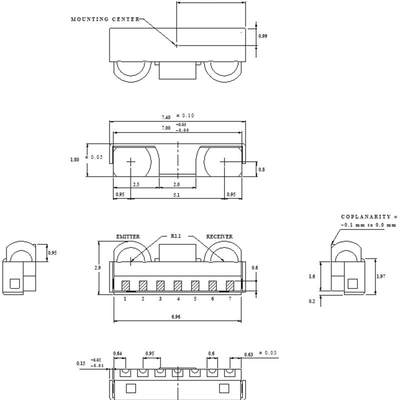 HSDL-3208-021原装AVAGO SMD封装红外收发器50cm 3V SIR 1.6mmH t