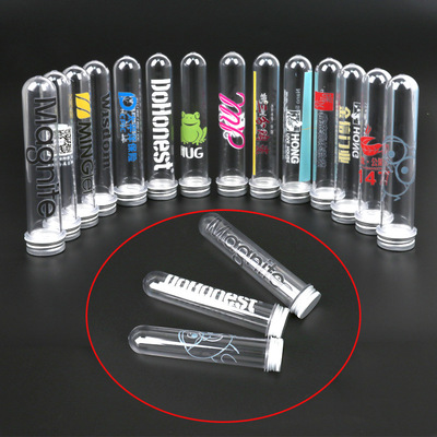 透明塑料试管胶囊瓶身图案文字彩色丝印刷数据线耳机鞋带瓶子