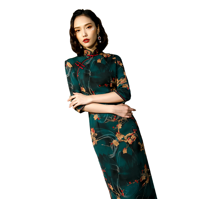 老上海旗袍年轻款少女2025年新款改良版中国风气质高端名媛连衣裙