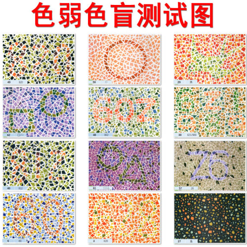 色弱色卡色盲色觉素材图库测试图