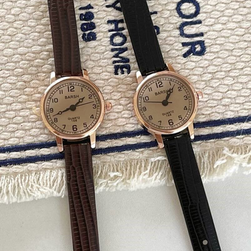 复古手表女士女款机械考试专用静音指针初中初高中学生ins风小众