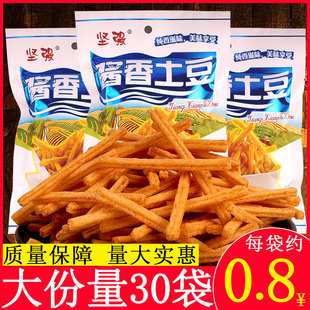 坚强酱香土豆薯条40g小时候椒盐土豆条脆儿时怀旧膨化小零食小吃