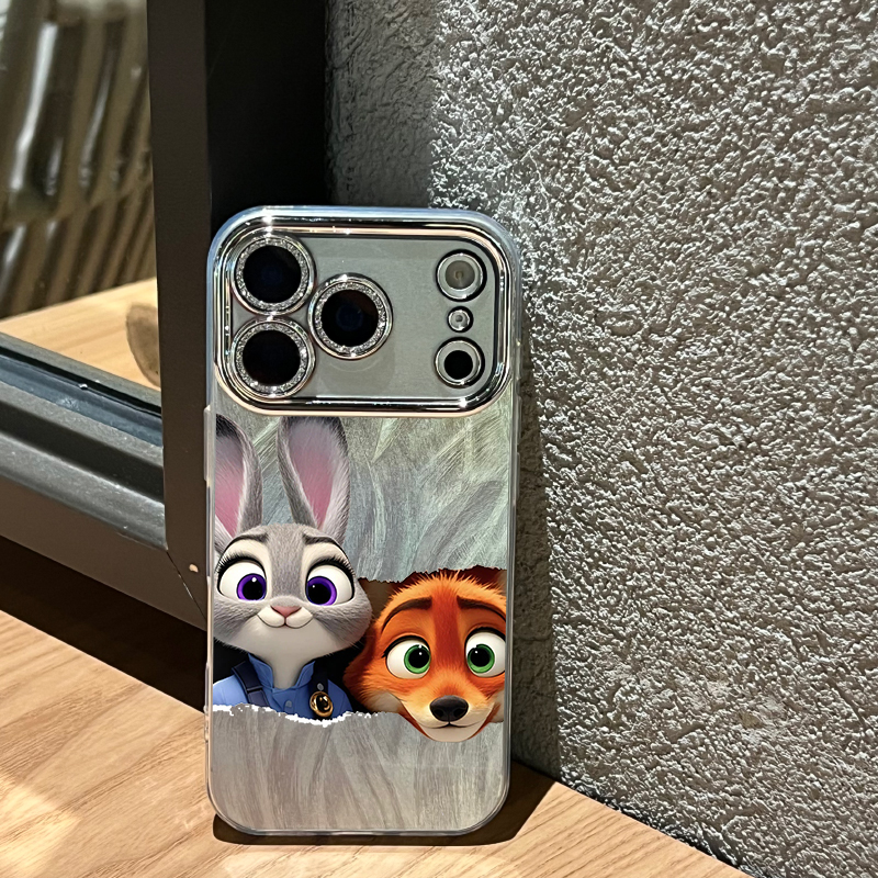 疯狂动物城羽纱镜头膜手机壳