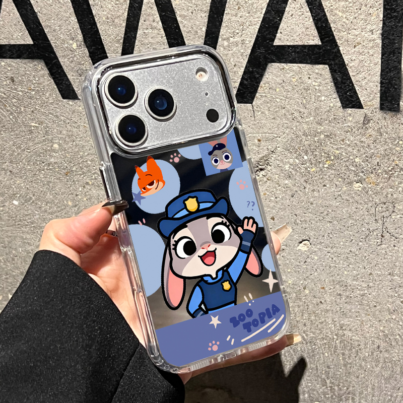 尼克朱迪情侣镜面手机壳