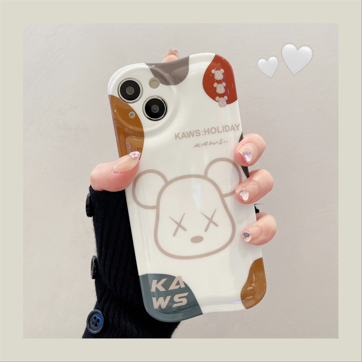 新款卡通iphone12手机壳潮牌暴力熊13promax男女款苹果11全包软壳xr