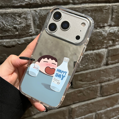 伏特加蜡笔小新镜面手机壳