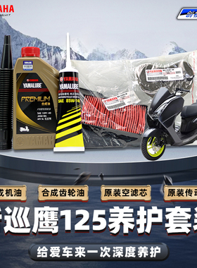 雅马哈新巡鹰125JYM125T-3全合成机油齿轮油空滤原厂正品保养套装