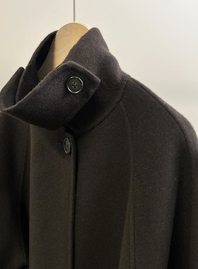 日单 BEAUTY&YO*TH 日本客供人字纹毛呢质感羊毛混纺长款大衣外套