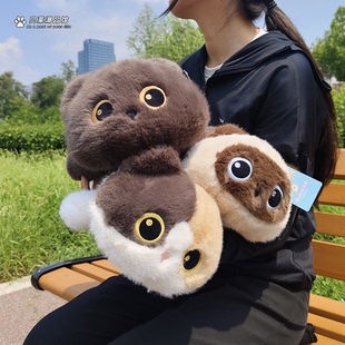 多爱正版趴姿三花猫公仔可爱猫咪玩偶呆萌趴趴猫毛绒玩具生日礼物