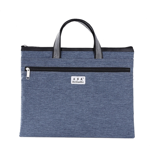 档案袋防水文件袋拉链式手提定制布料多层人口普查包男士女士文件包产检资料收纳袋电脑包14寸女办公包公文包