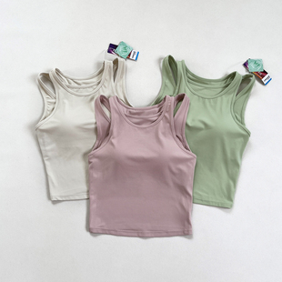 假两件运动背心女防震收副乳健身跑步文胸外穿普拉提瑜伽服上衣