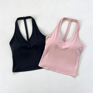 2026新款 运动健身内衣带胸垫训练背心外穿上衣女 瑜伽服美背一体式