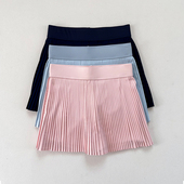 新款 高腰双层防走光口袋百褶网球裙超短裙运动休闲裙瑜伽裙裤 女夏