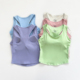 背心式 上衣 运动内衣女防震跑步外穿带胸垫瑜伽服训练健身文胸无袖