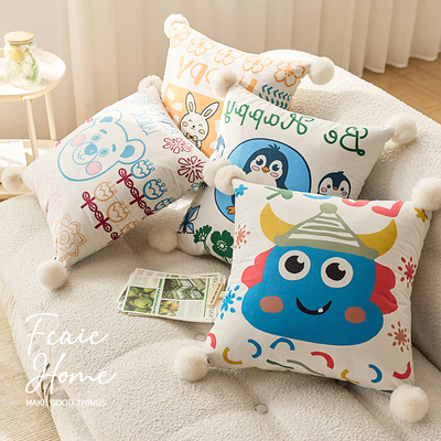 荷兰绒沙发抱枕含芯可爱