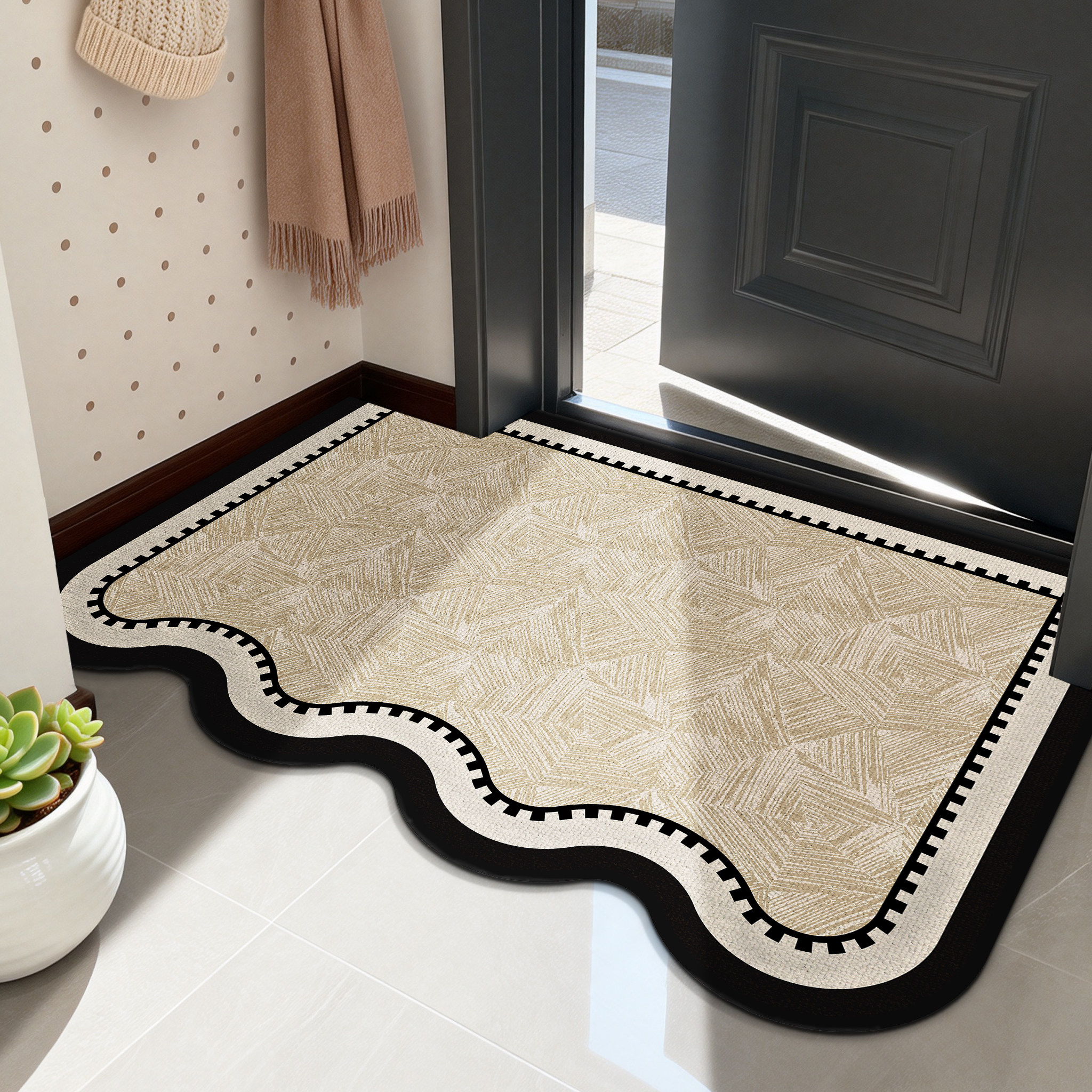 入户门地垫免洗防滑轻奢脚踏垫耐脏进门地毯新款2026入户玄关脚垫