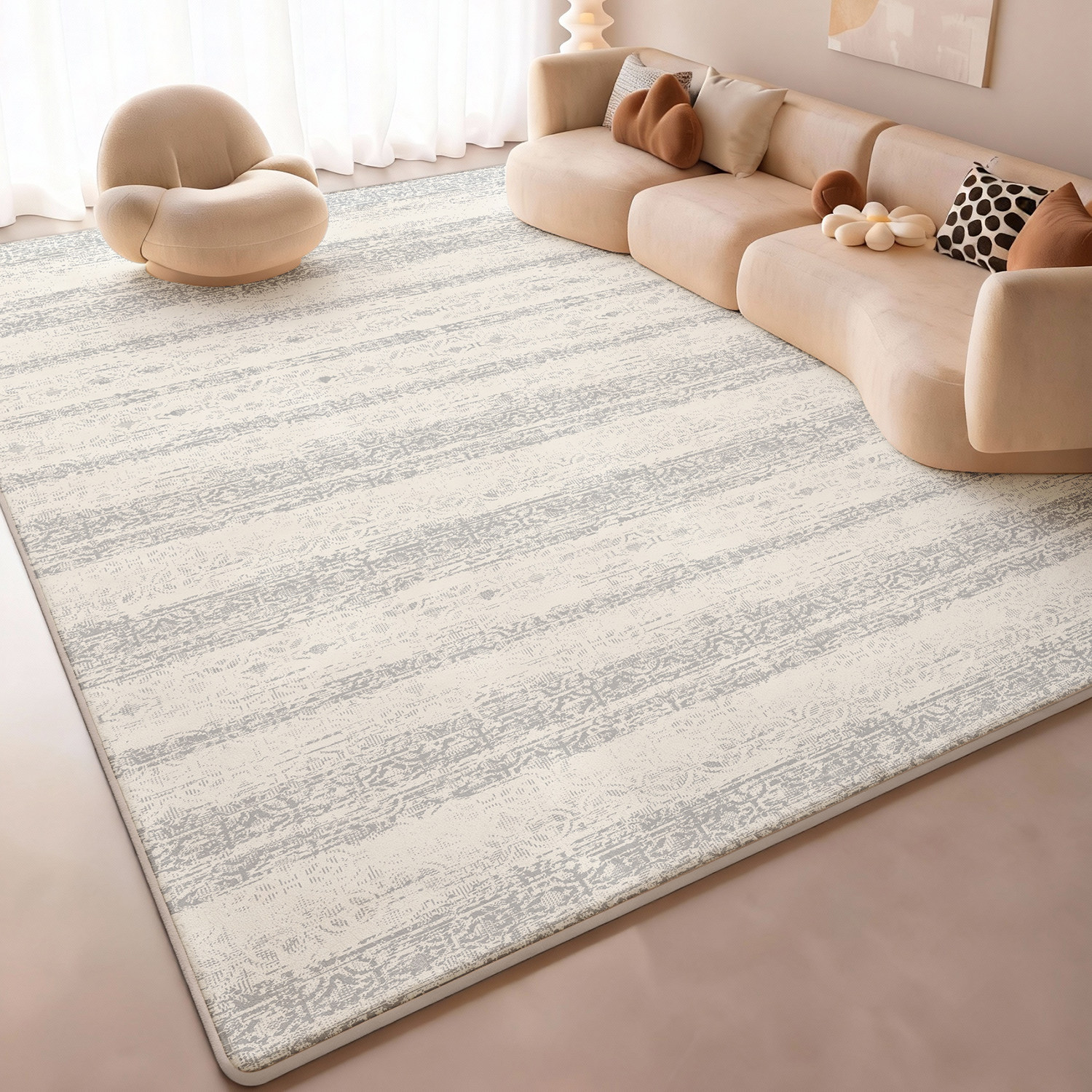 意式极简客厅地毯轻奢高级2025新款免洗可擦家用沙发卧室天津地垫